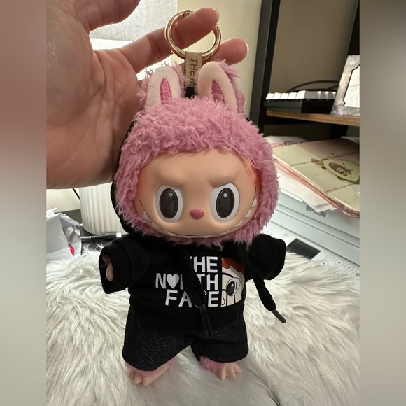 The North Face Black Hoodie/ Pants Set for Labubu - Picture 1 of 3